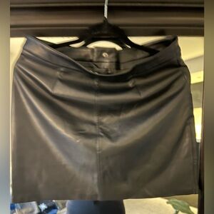 Black Pleather Skirt ~ Size S (6)